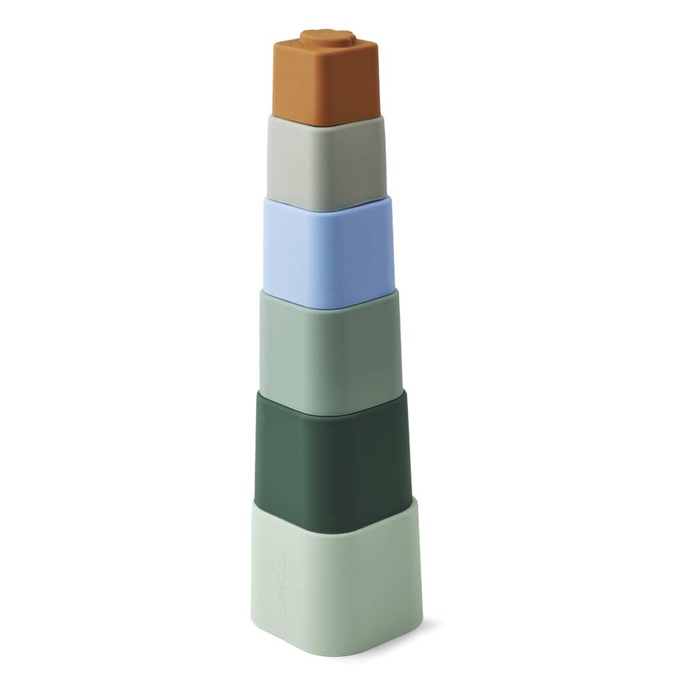 Liewood Zuzu stapelkuber Dove blue multi mix
