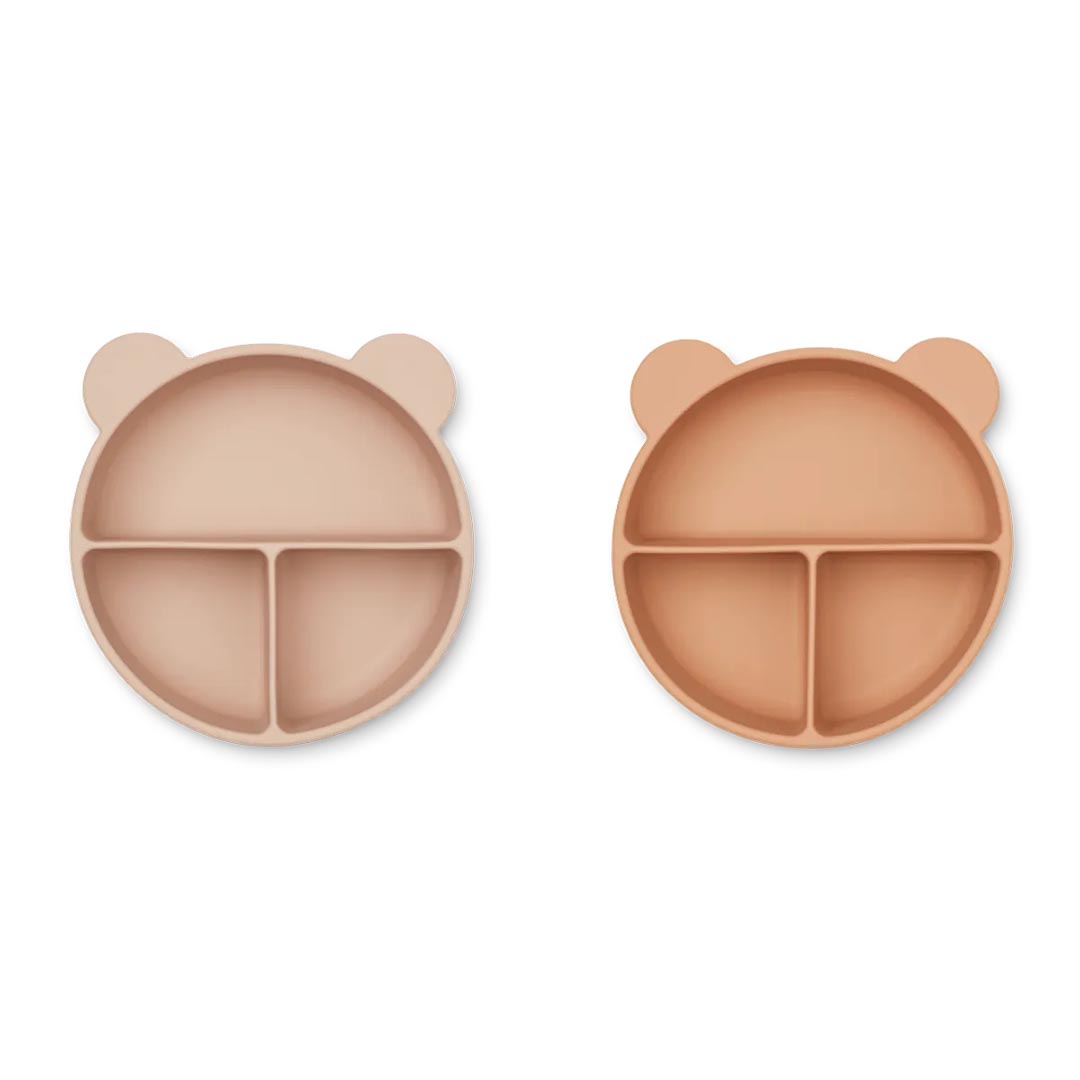 Liewood Connie skål med fack 2-pack Rose mix