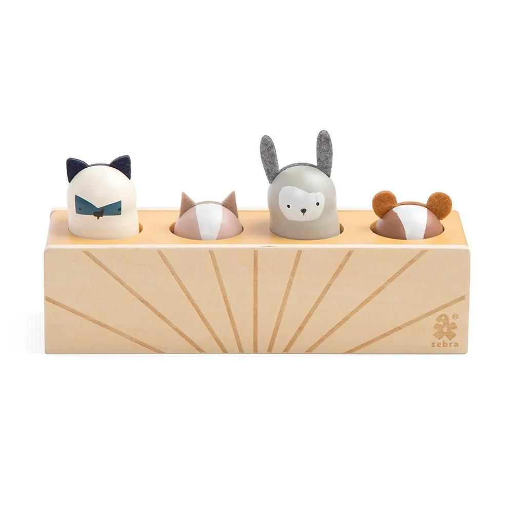 Sebra Wooden pop up träleksak