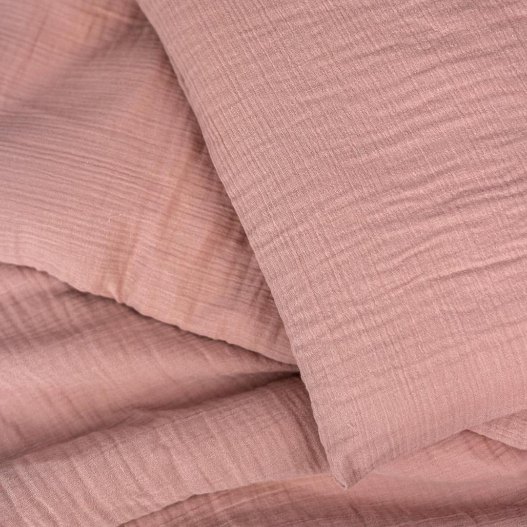 Ng Baby Påslakanset Spjälsäng Muslin Dusty Rose
