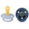 Bibs Napp 2-Pack 6-18m Dusty Blue/Steel Blue