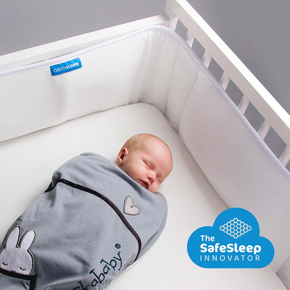 AeroSleep Spjälsängsskydd vit/vit